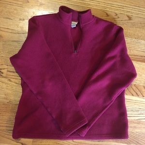 LL Bean Fleece Half-zip Pullover size M